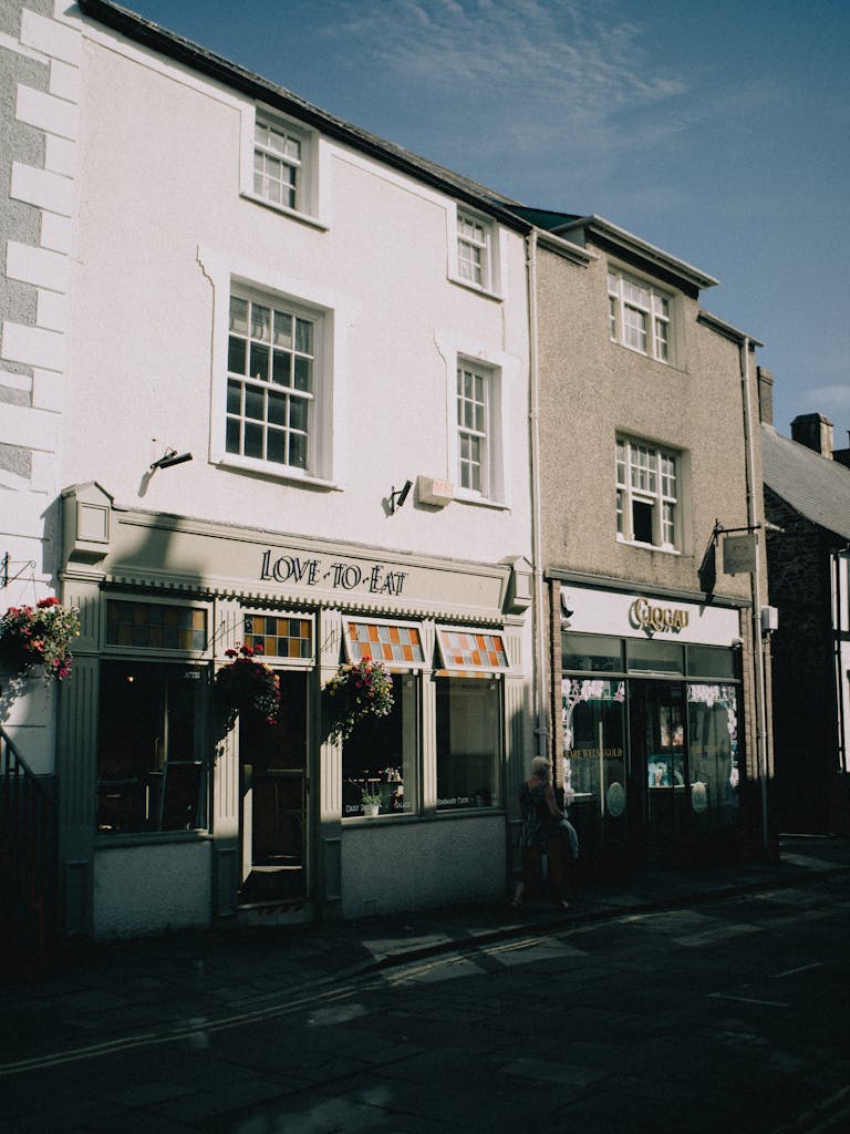 Free stock photo of shops, street